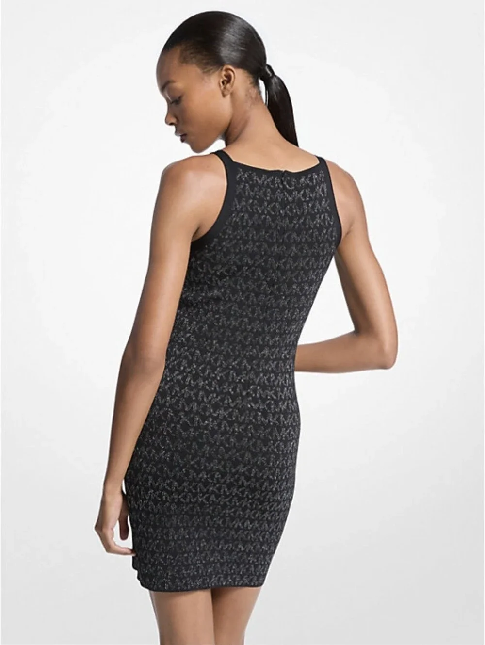NWT Michael Kors Metallic Logo Jacquard Tank Dress Size medium
